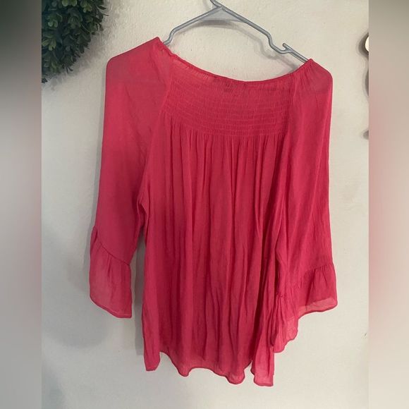 Zach & Rachel coral bell sleeve lightweight top large - Picture 2 of 3